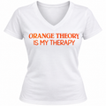 Orange Theory Is My Therapy – Women's V-Neck T-Shirt